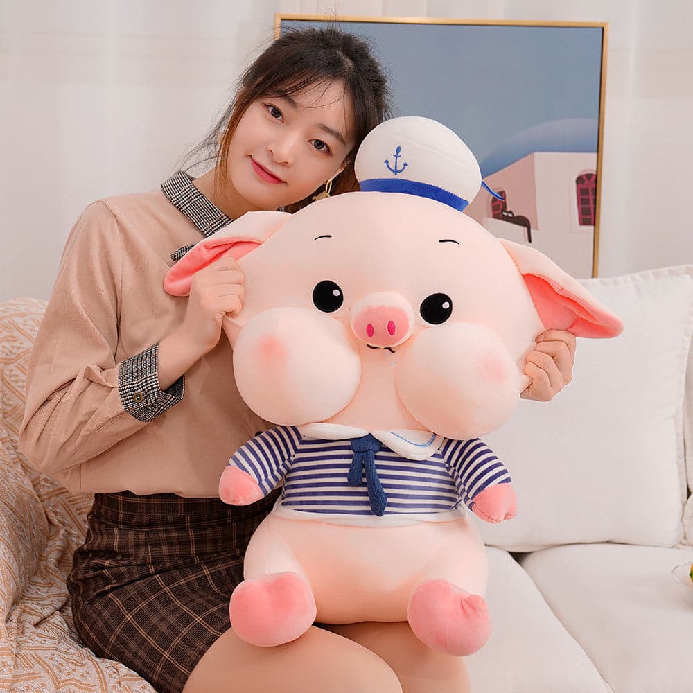 Navy Cute Pig Stuffed Doll Plush Toy Kids Dolls Birthday Christmas Gifts for Boy Girls