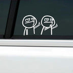 Middle Finger Funny Reflective Vinyl Car Sticker Bike Bicycle Decal Styling Decor Exterior Accessories