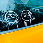 Middle Finger Funny Reflective Vinyl Car Sticker Bike Bicycle Decal Styling Decor Exterior Accessories