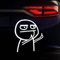 ZG Funny Middle Finger Reflective Vinyl Car Sticker Bike Bicycle Decal Styling Decor Exterior Accessories