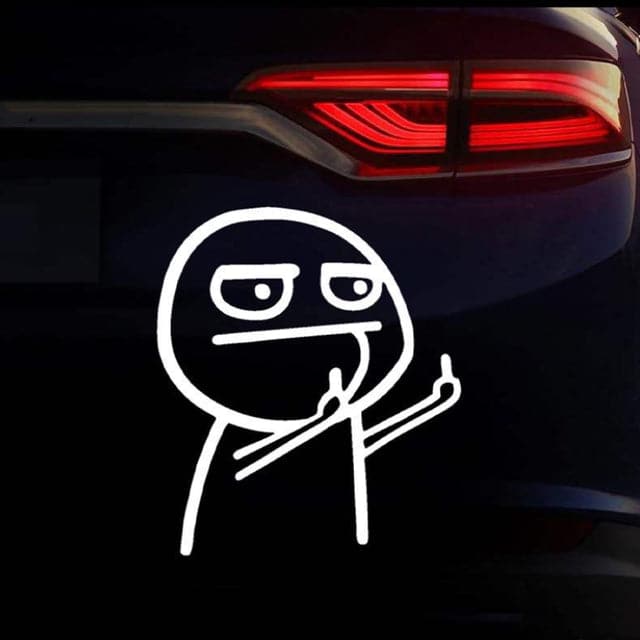 Middle Finger Funny Reflective Vinyl Car Sticker Bike Bicycle Decal Styling Decor Exterior Accessories