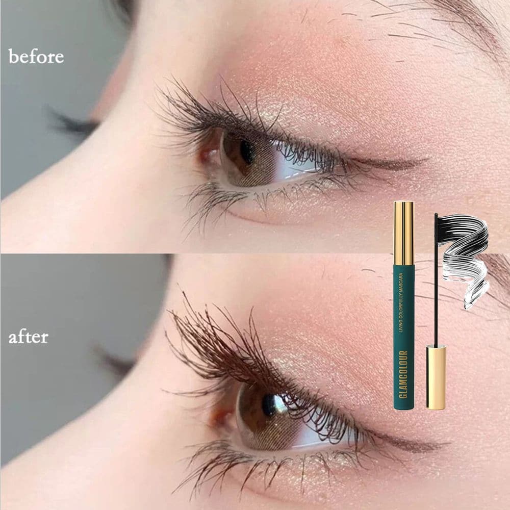 New Magic Color Silk Fiber Skinny Mascara Straight Curly Brush Head Waterproof Curling Volume Eyelash Makeup Long-wearing