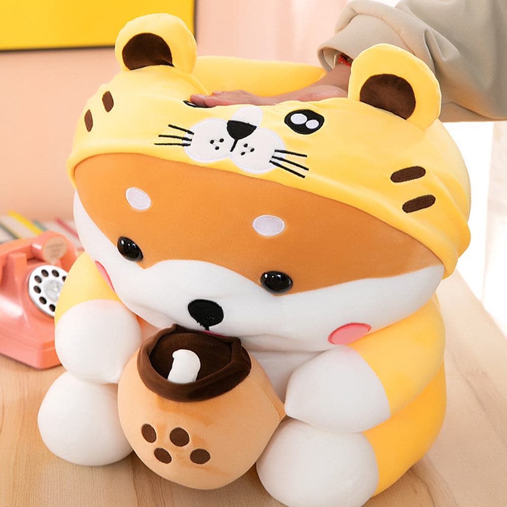 Adorable Shiba Inu Plush Doll Soft Stuffed Toy Kid Hugging Pillow Plush Figure Toys Home Decoration Comfortable