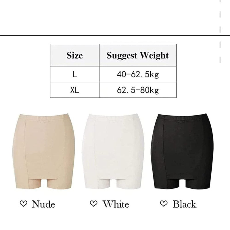 Double-Layer Front Crotch Ice Silk Safety Shorts Soft Solid Stretch Women's Safety Panties