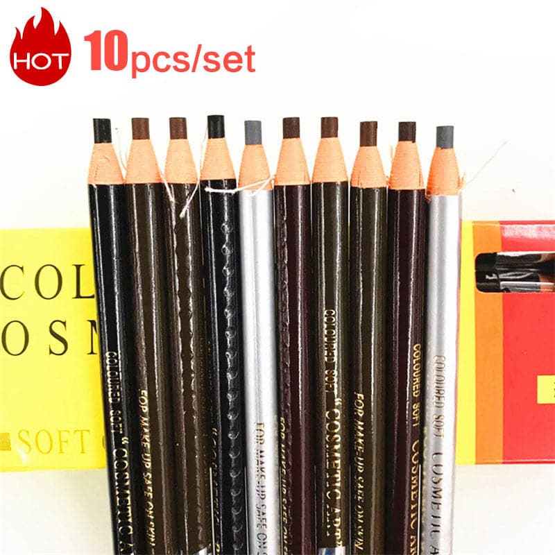 10pcs/set 5 Colors Available Eyebrow Pencil Shadows Cosmetics for Makeup Tint Waterproof Microblading Pen Eye Brow Natural Beauty