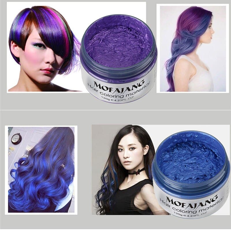 Seven Colors Hair Color Wax Hair Dye Temporary Disposable Hair Chalk Paste Creme Modeling Easy Wash