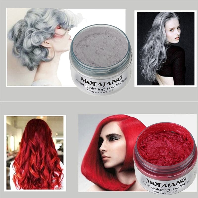 Seven Colors Hair Color Wax Hair Dye Temporary Disposable Hair Chalk Paste Creme Modeling Easy Wash